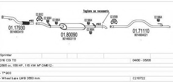 MTS C210722019184 Exhaust System